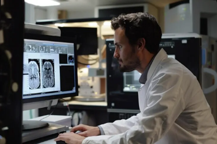 Médecin examinant des images médicales